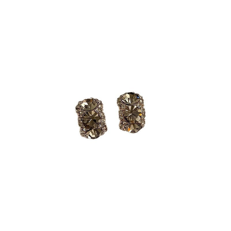 Delicate Shining Night Berlin Gray Niche Design Stud Earrings