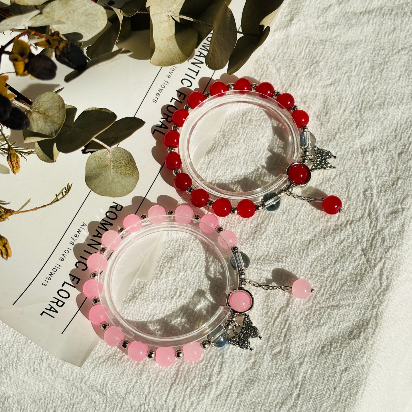 Imitation Opal Butterfly Female Design Gray Moonlight Gifts Stall Bracelets
