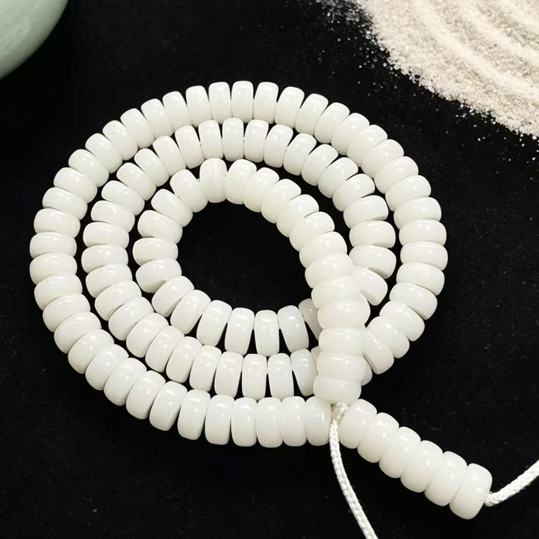 Pcs Apple Round Barrel Beads Straight Cut Seed Crafts Buddha Bracelet