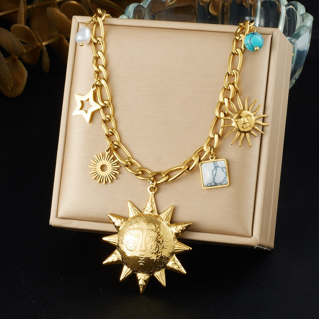 Women's Retro High-grade Personalized Dripping Gold-plated Necklace