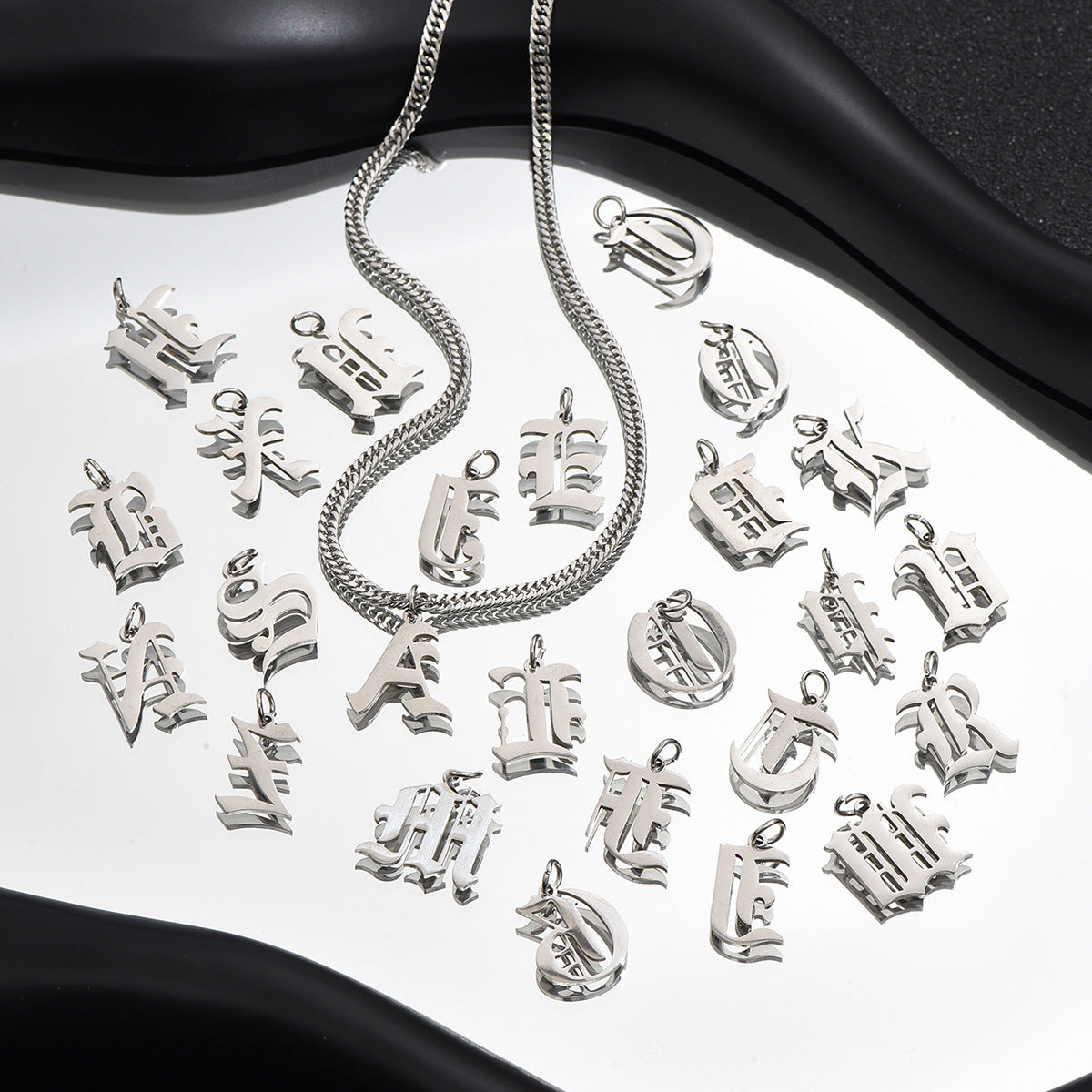 Men's Steel English Letter Niche High-grade Titanium Necklaces