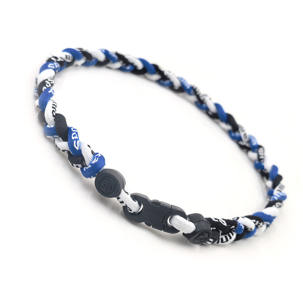 Tornado Titanium Three Braid Rope Neckband Necklaces