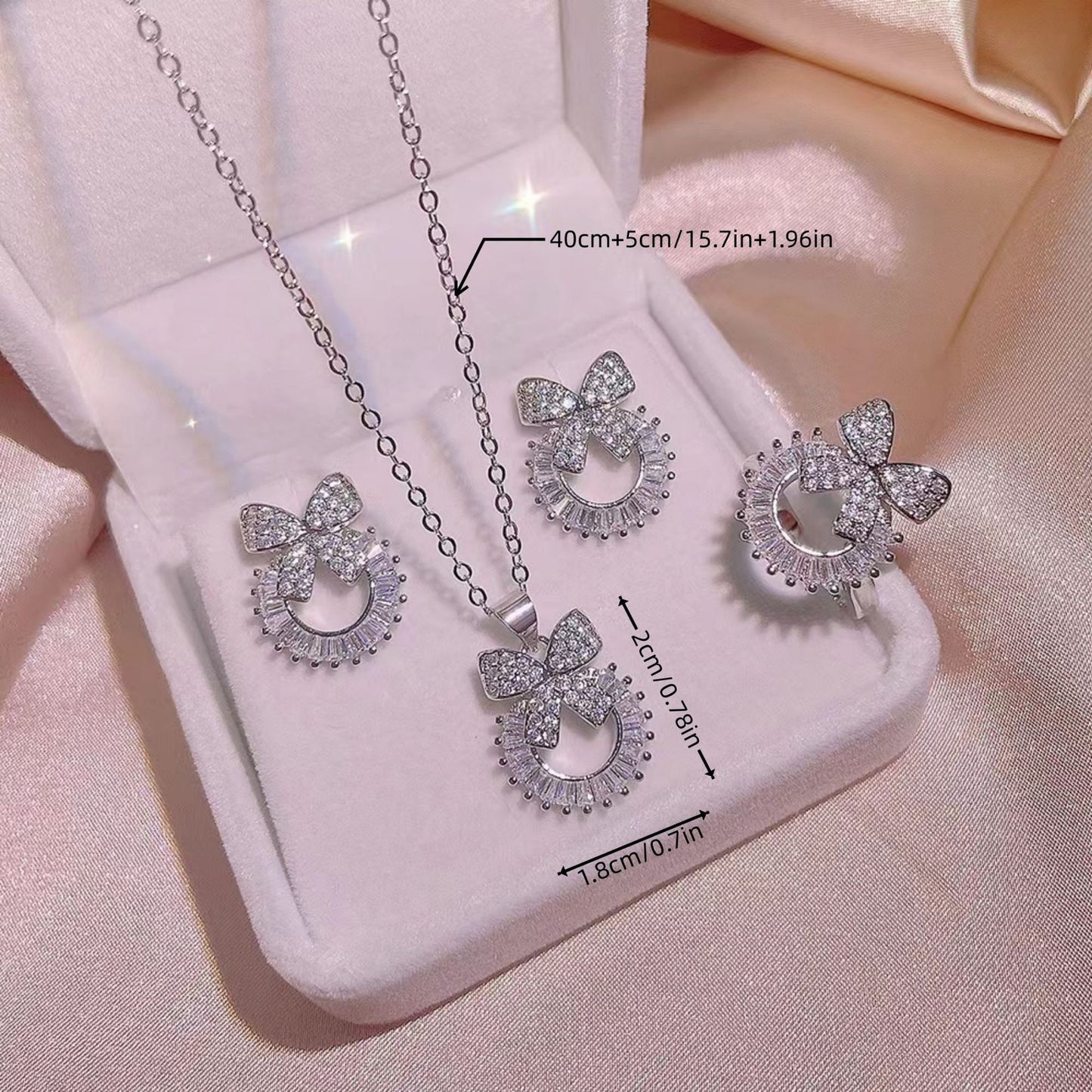 Bow Zircon Flower Minority Simple High Necklaces