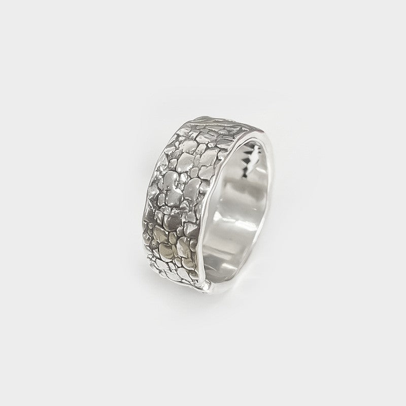 Men's Venom Sier Domineering Retro Handmade Punk Single Ring