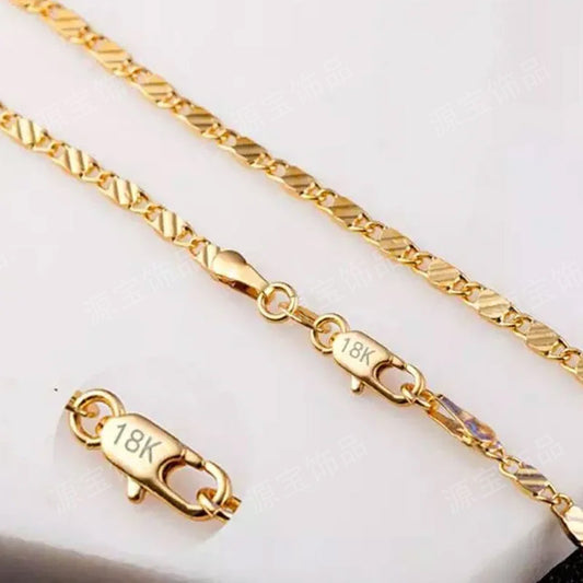 Women's & Men's Carven Design Curb Hip Hop Gold Necklace
