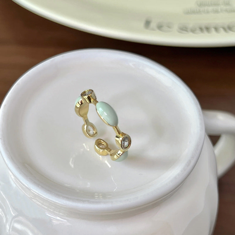 Glaze Enamel Butterfly Female Purple Special Interest Light Rings