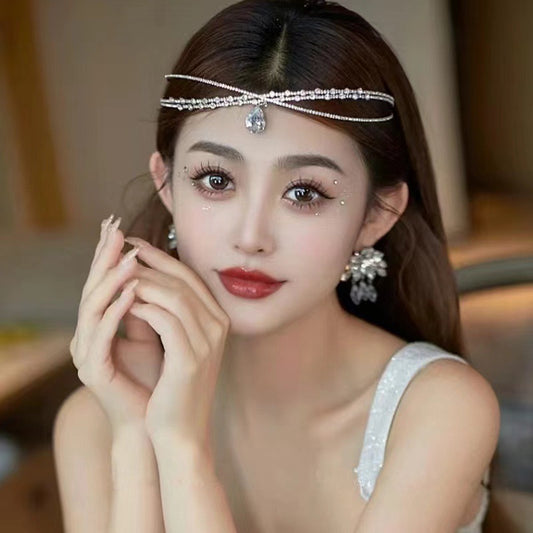 Women's Bridal Party Dinner Big Gem Headdress Collar