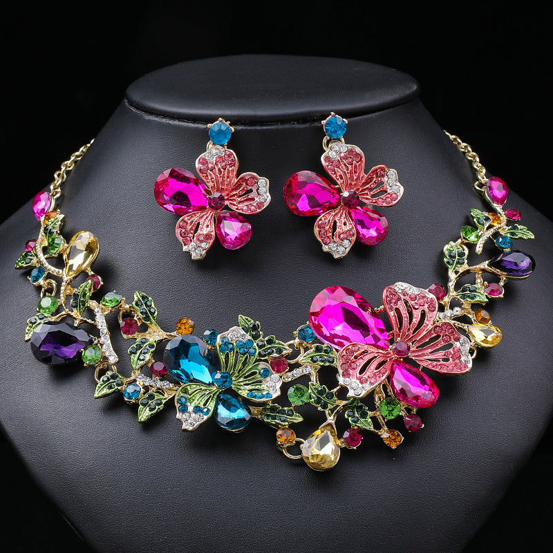 Women's Light Luxury Gorgeous Bridal Painted Oil Necklaces