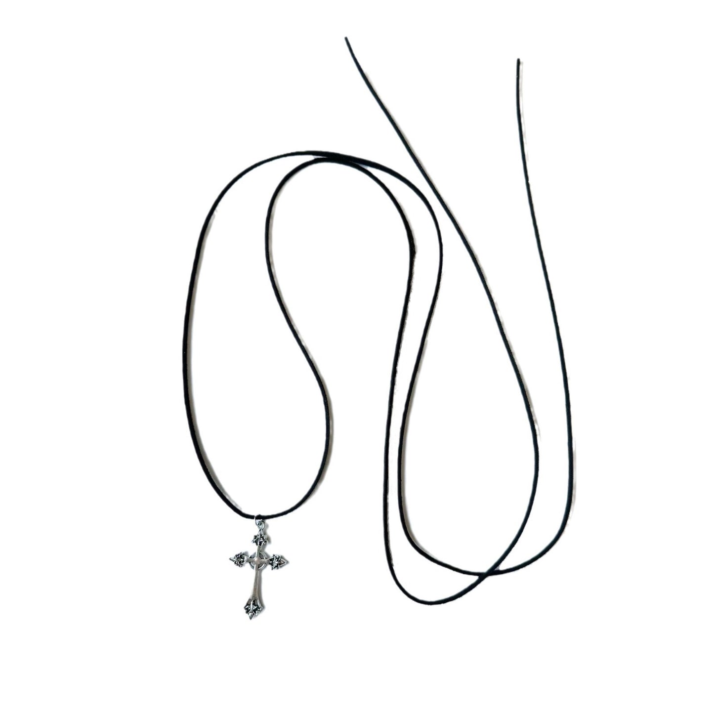 Personality Tether Cross Female Dark High Necklaces