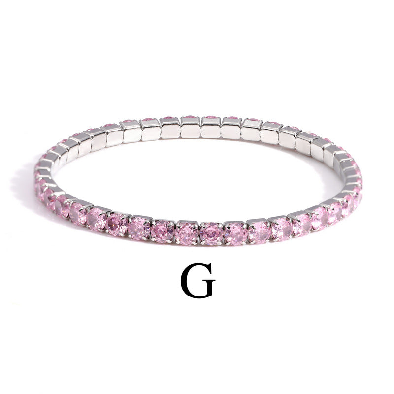 Women's Round Zirconium Full Diamond Inlaid Exquisite Fashion Bracelets