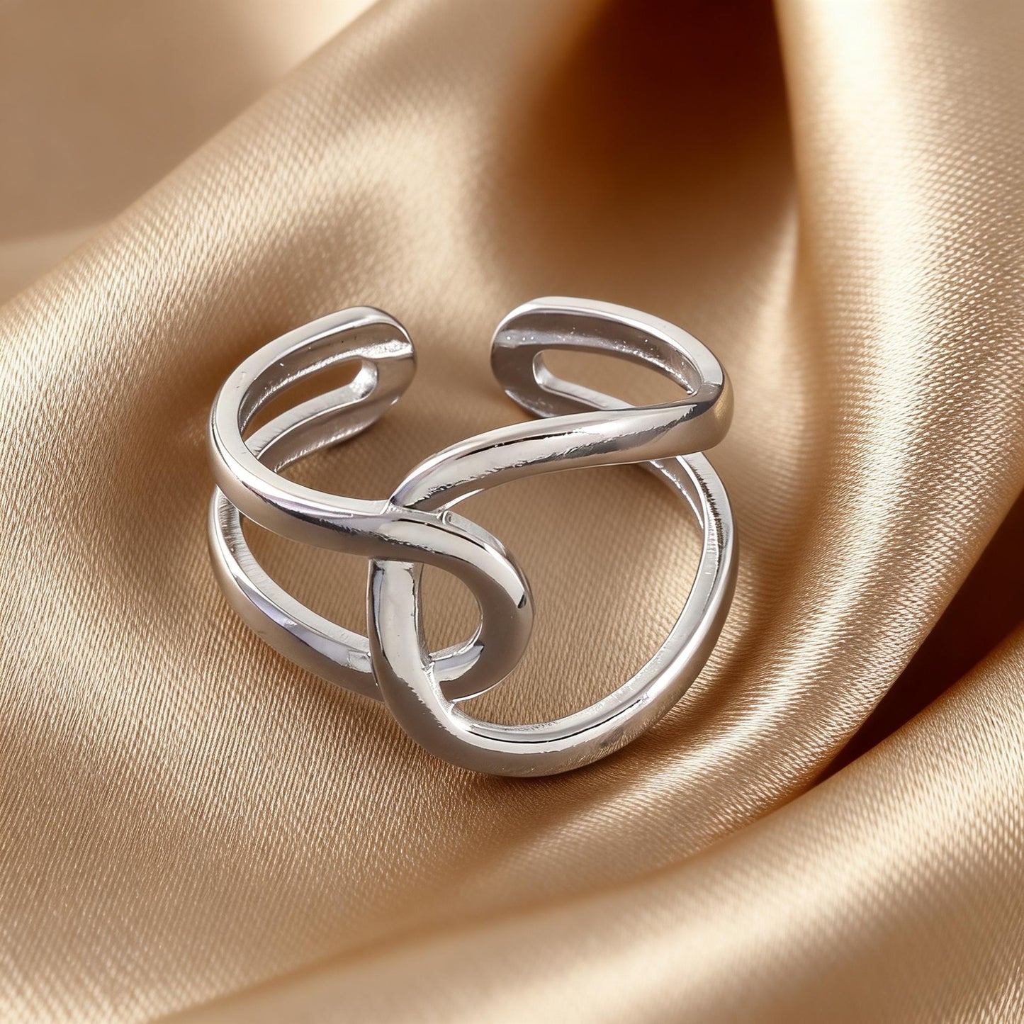 Steel Open-end Niche High-grade Fashion Trend Affordable Luxury Style Ring
