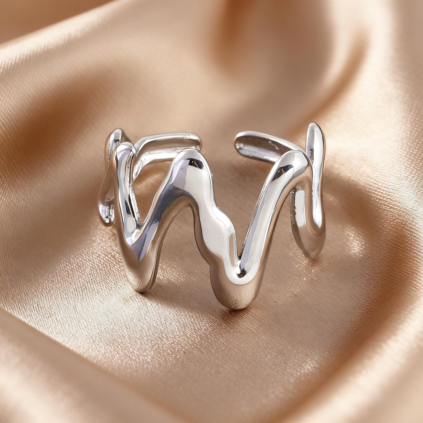 Steel Open-end Niche High-grade Fashion Trend Affordable Luxury Style Ring