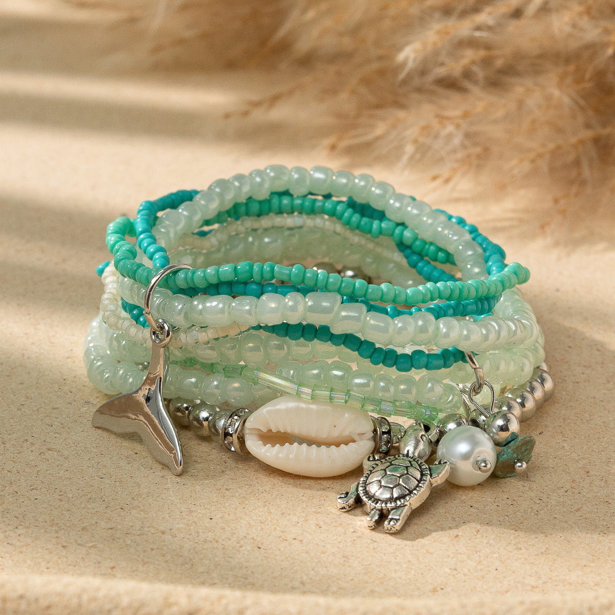 Style Bohemian Bead Design Sense Niche Contrast Bracelets