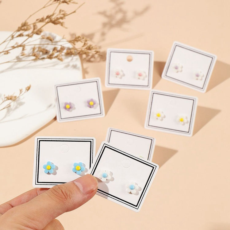 Ceramic Ear Five-leaf Flower Live Broadcast Rings