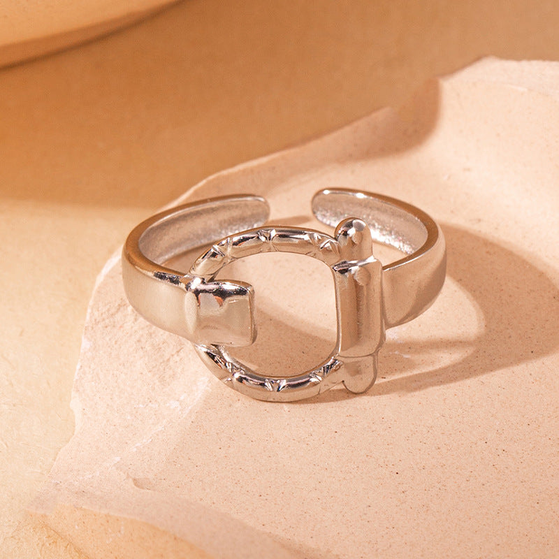 Steel Fashion Snake Simple Little Finger Rings