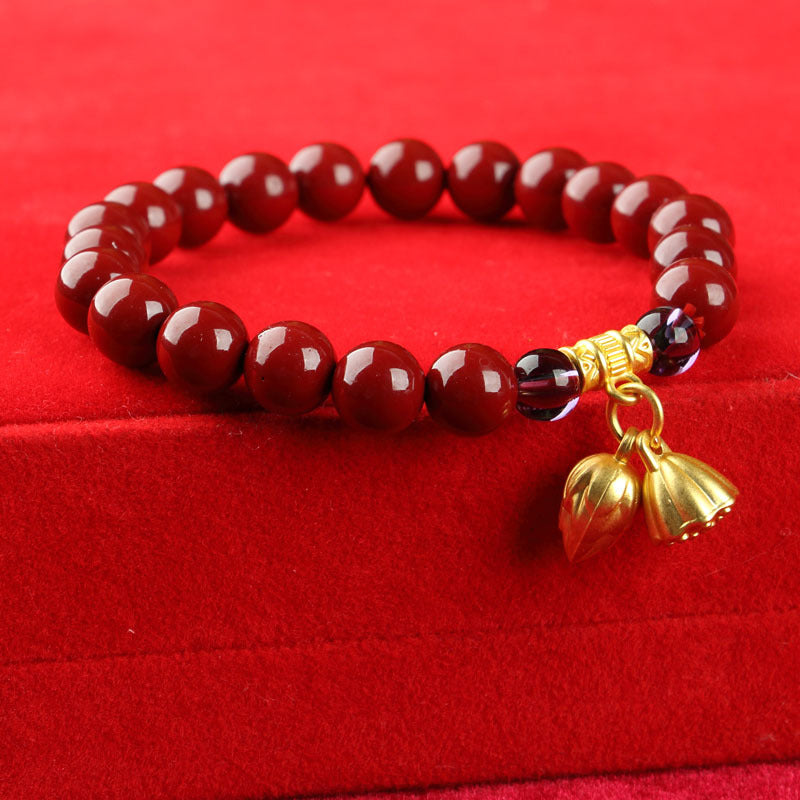 Women's Single Circle Multi Life Red Five Gods Of Bracelet