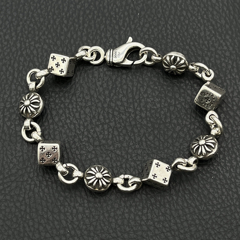 Women's & Men's Fashion Crook Vintage Sword Letter Dice Scout Bracelet