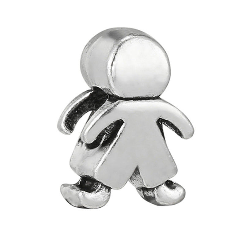 Alloy Large Hole Beads Hollowed Heart Shape Jewelry Accessories