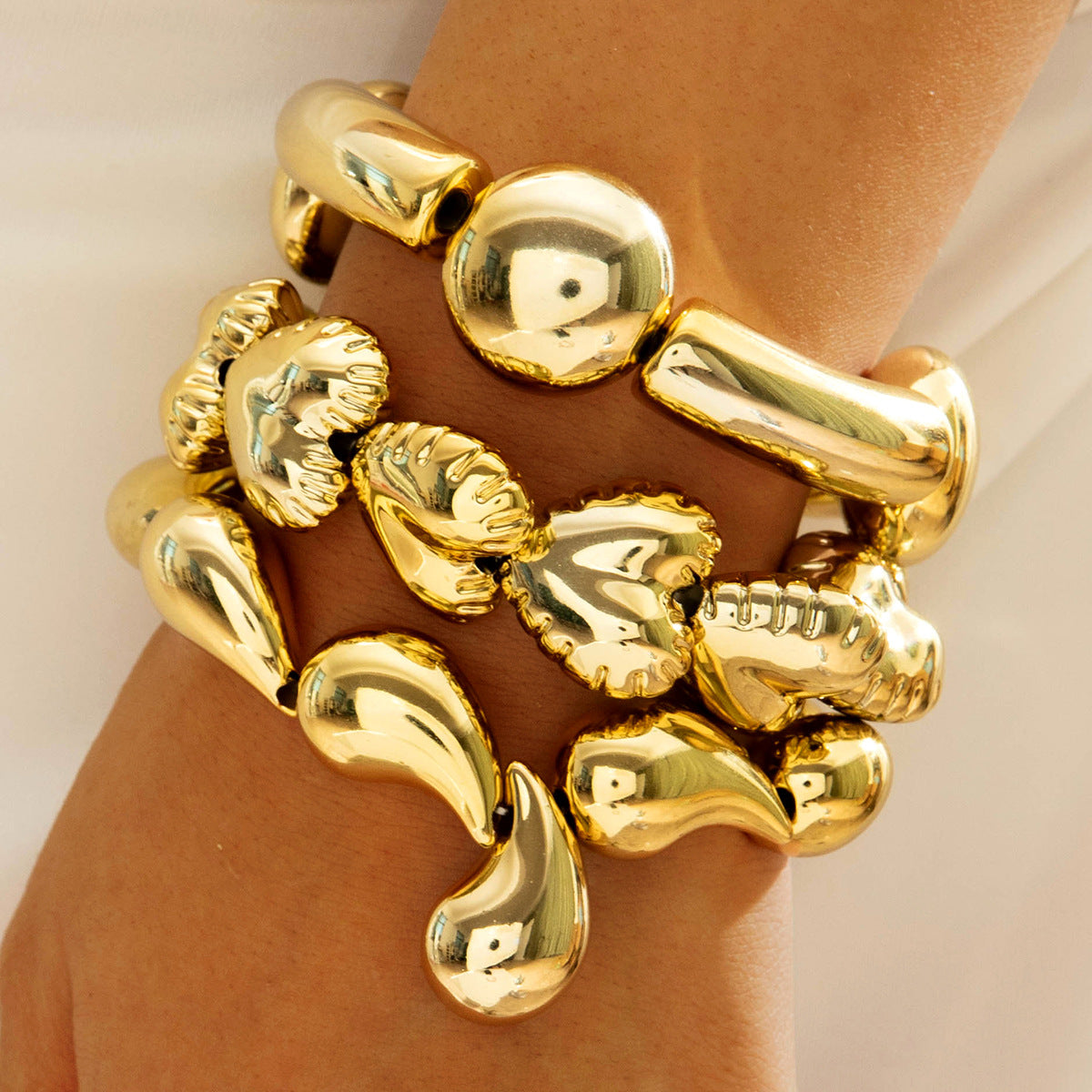 Popular Durable Line Geometric Exaggerated Open-ended Bracelets