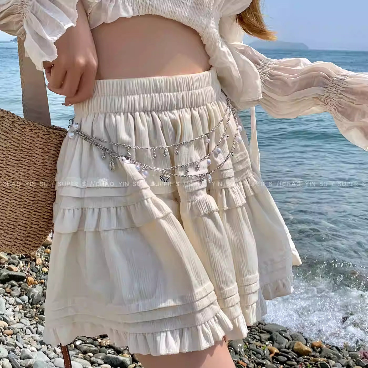 Bohemian Shell Starfish Pearl Twin Waist Chain Necklace