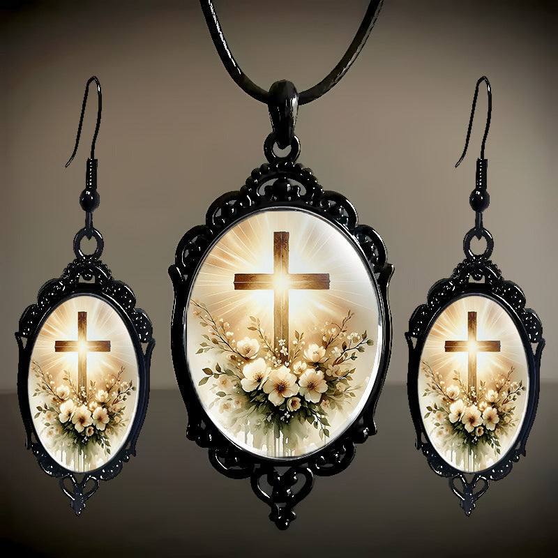 Fashion Elegant Glass Suite Romantic Gift Jewelry Set