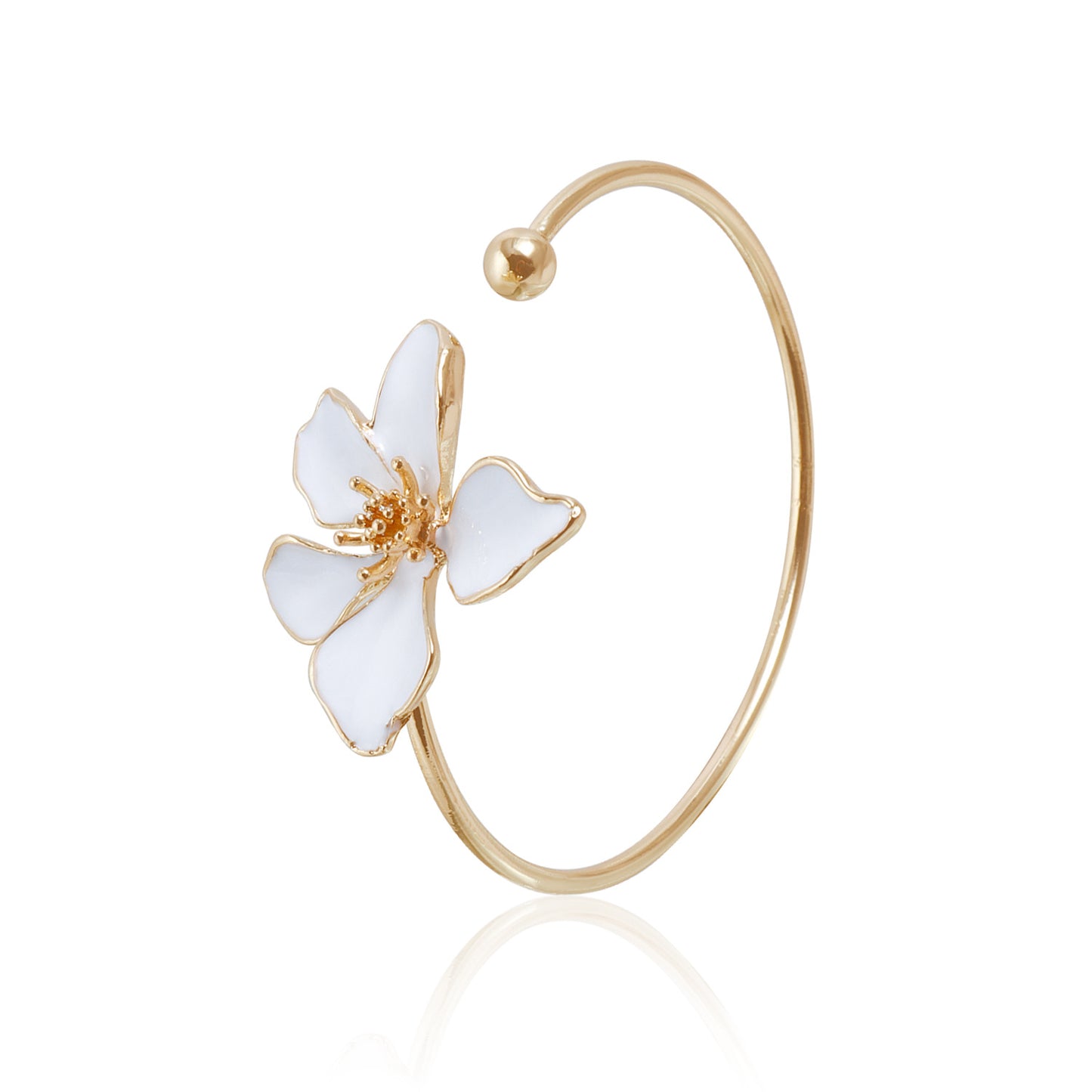 Lux Enamel Flower Female Gentle Temperament High Collar