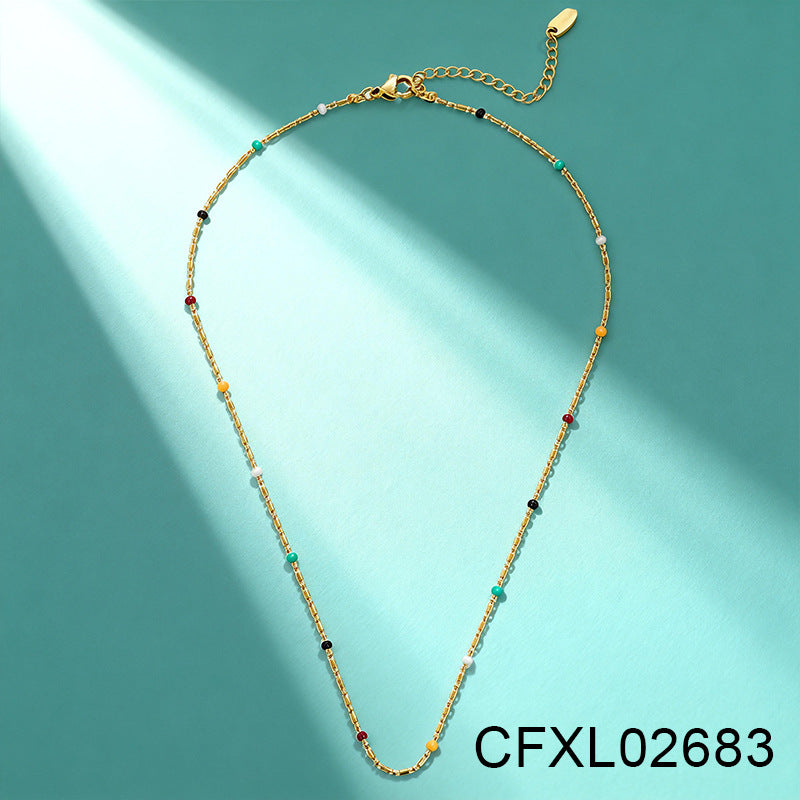 Women's Light Luxury High-grade Titanium Steel Simple Geometric Necklace