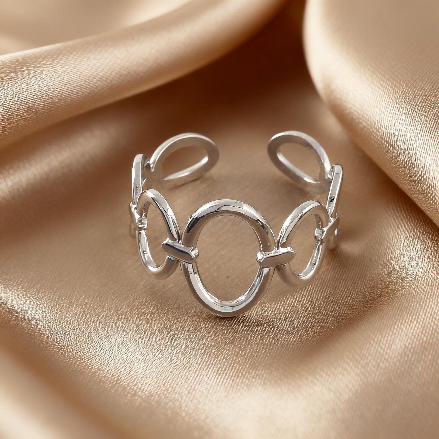 Steel Open-end Niche High-grade Fashion Trend Affordable Luxury Style Ring
