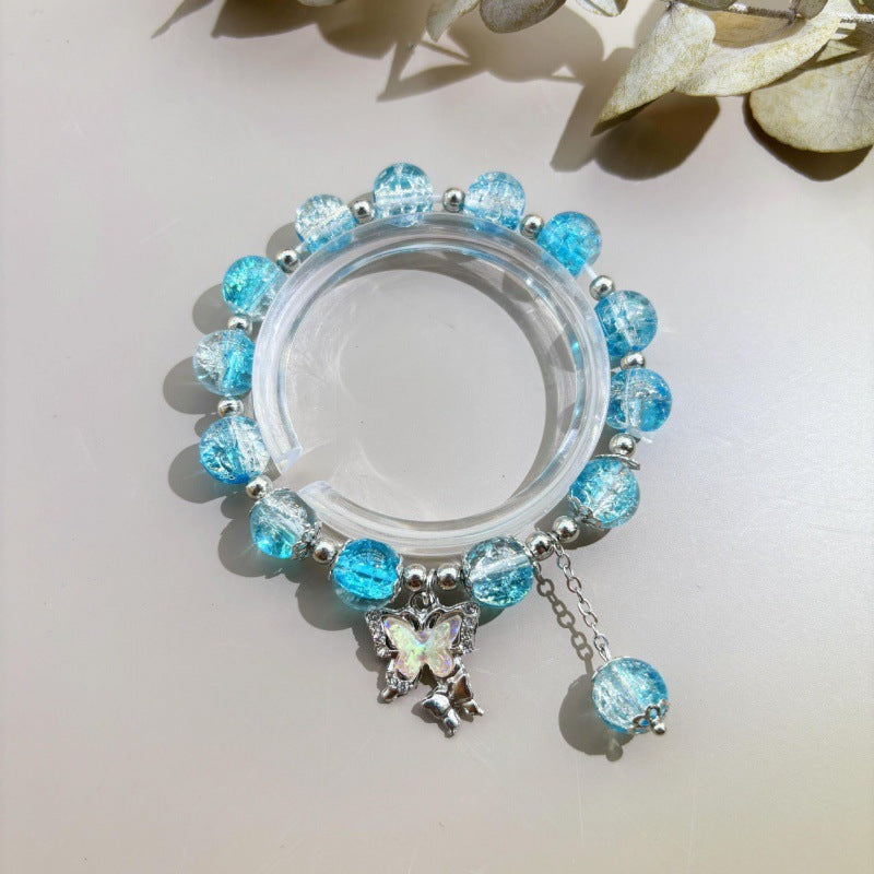 Two-color Lily White High-grade Crystal String Bracelets