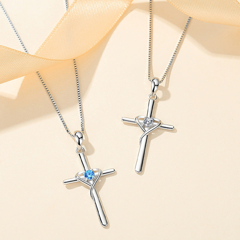 Cross Frame Female Niche Retro Personality Necklaces