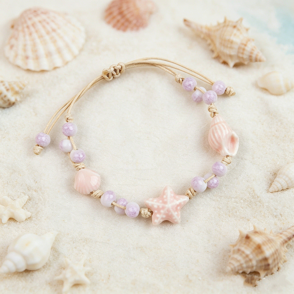 Ceramic Design High-grade Female Sweet Artistic Marine Shell Carrying Bracelets