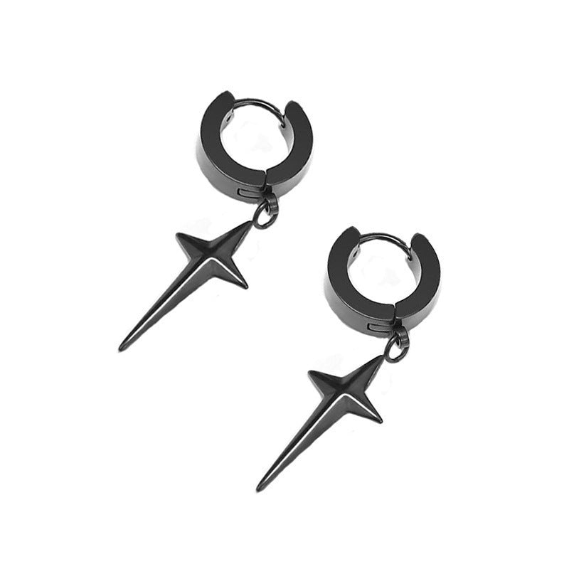 Stainless Steel Korean Style Round Ear Clip Earrings