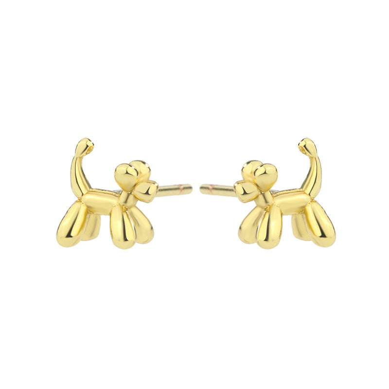 Balloon Dog Female Trendy Cute Small Earrings