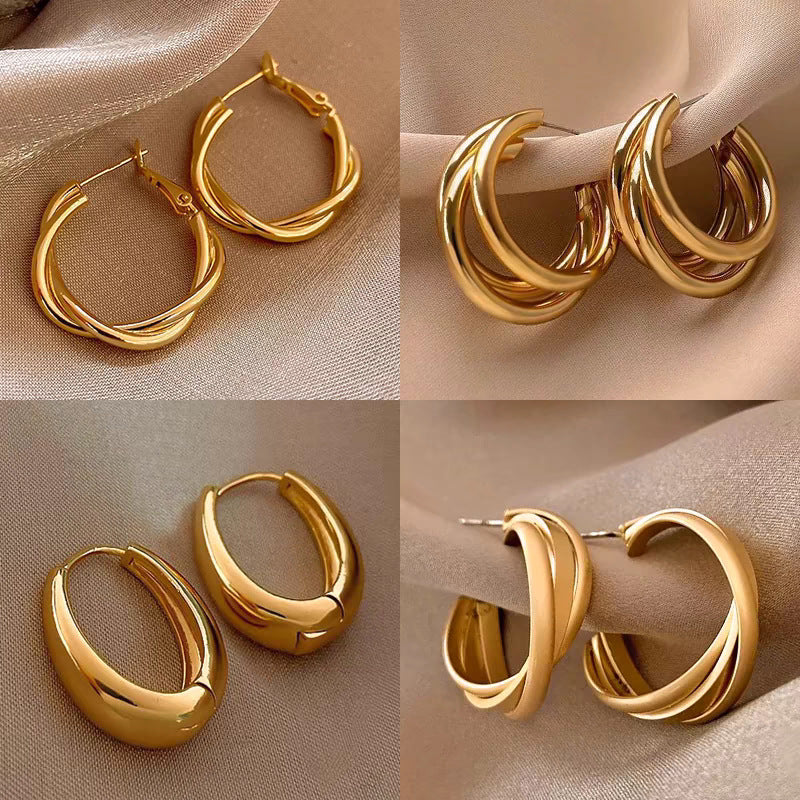 Women's Retro Affordable Luxury Gold High-grade Pearl Earrings