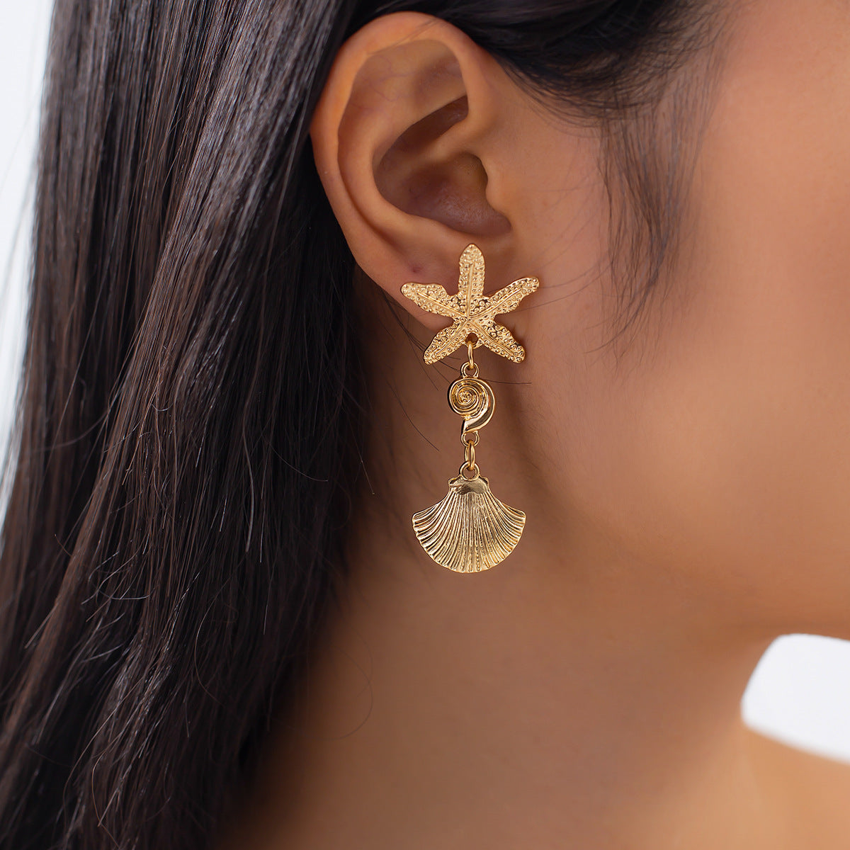 Exaggerated Star Ear Personality Vacation Beach Stud Earrings