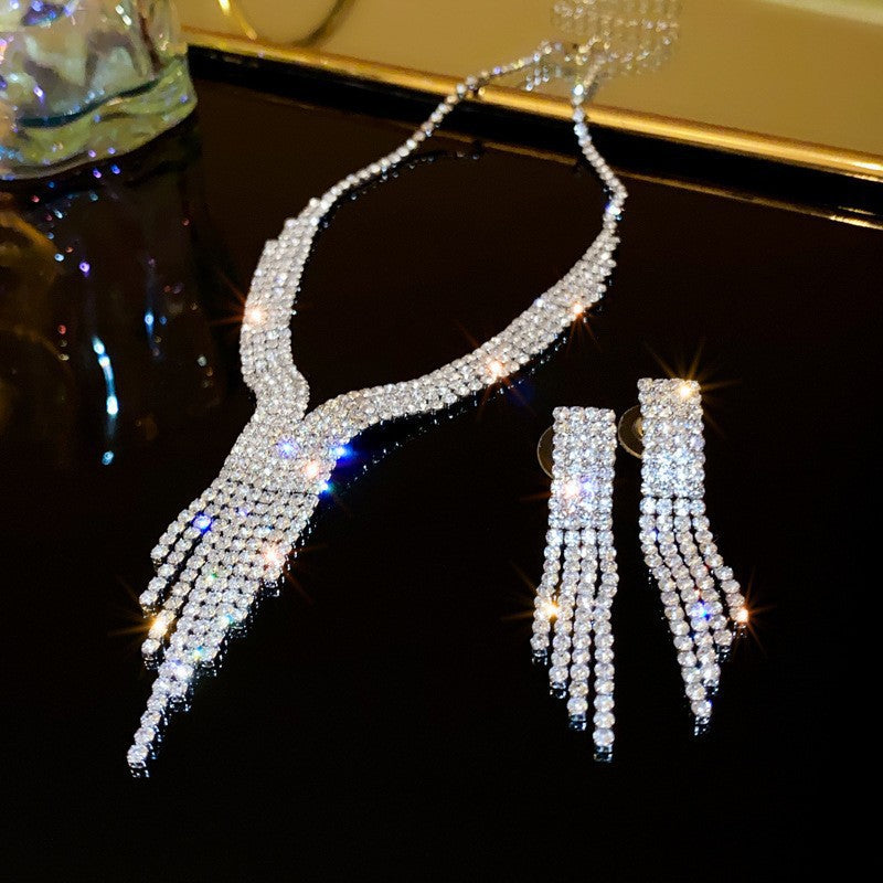 Women's Cold Style Geometric Tassel Light Luxury High-grade Sense Jewelry Set