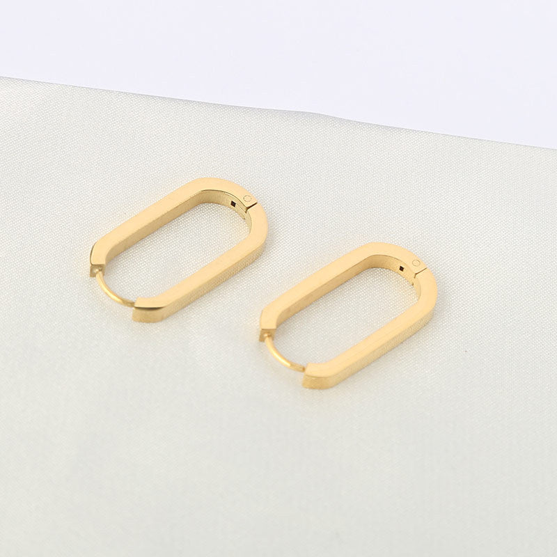 Women's & Men's Stainless Steel U-shaped Titanium Ear Fashion Earrings