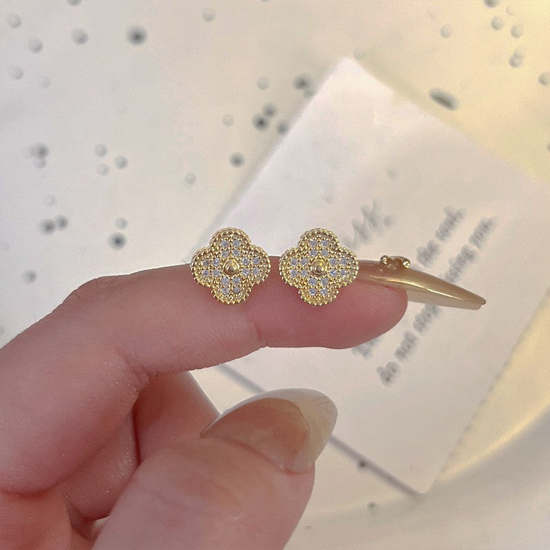 Women's French Style Gold Unique Design High-grade Rings