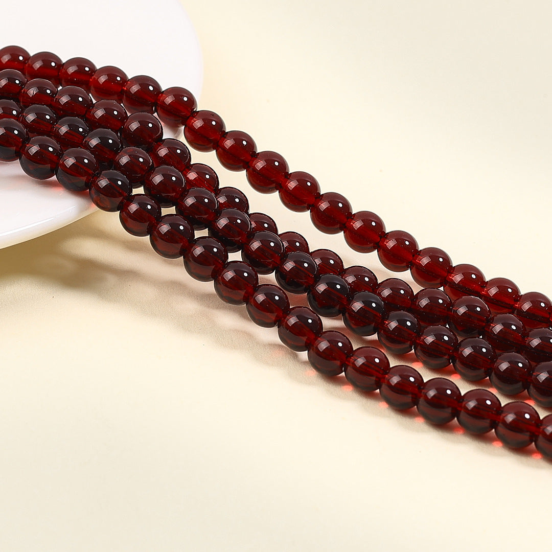 Fashion Glass Bead Transparent Color Imitation Jewelry Accessories