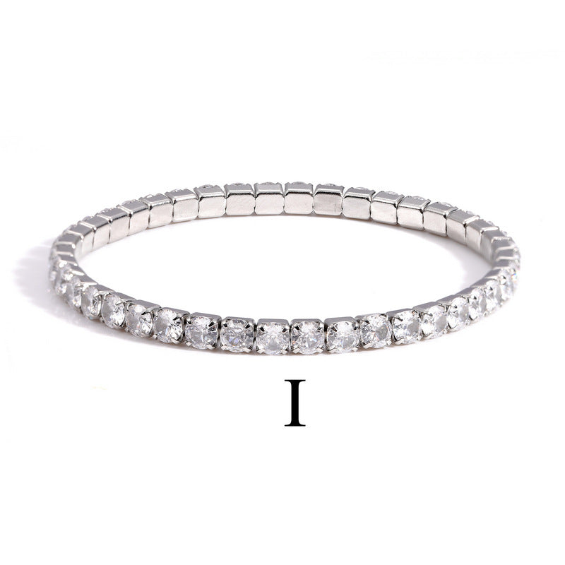 Women's Round Zirconium Full Diamond Inlaid Exquisite Fashion Bracelets