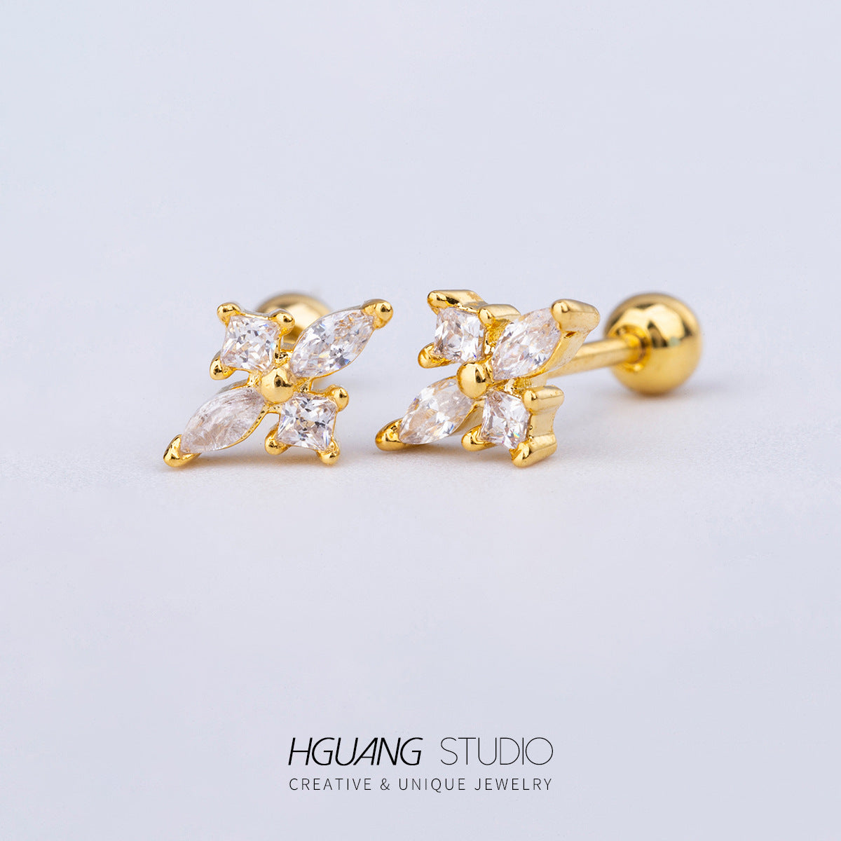 Inlaid Zirconium Ear Bone Original Design Earrings