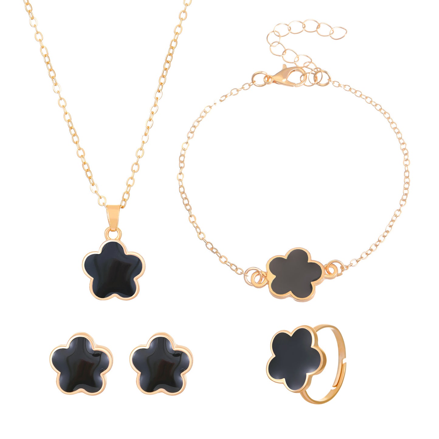 Women's Parthenocissus Grass Ear Elegant Clover Five Bracelets