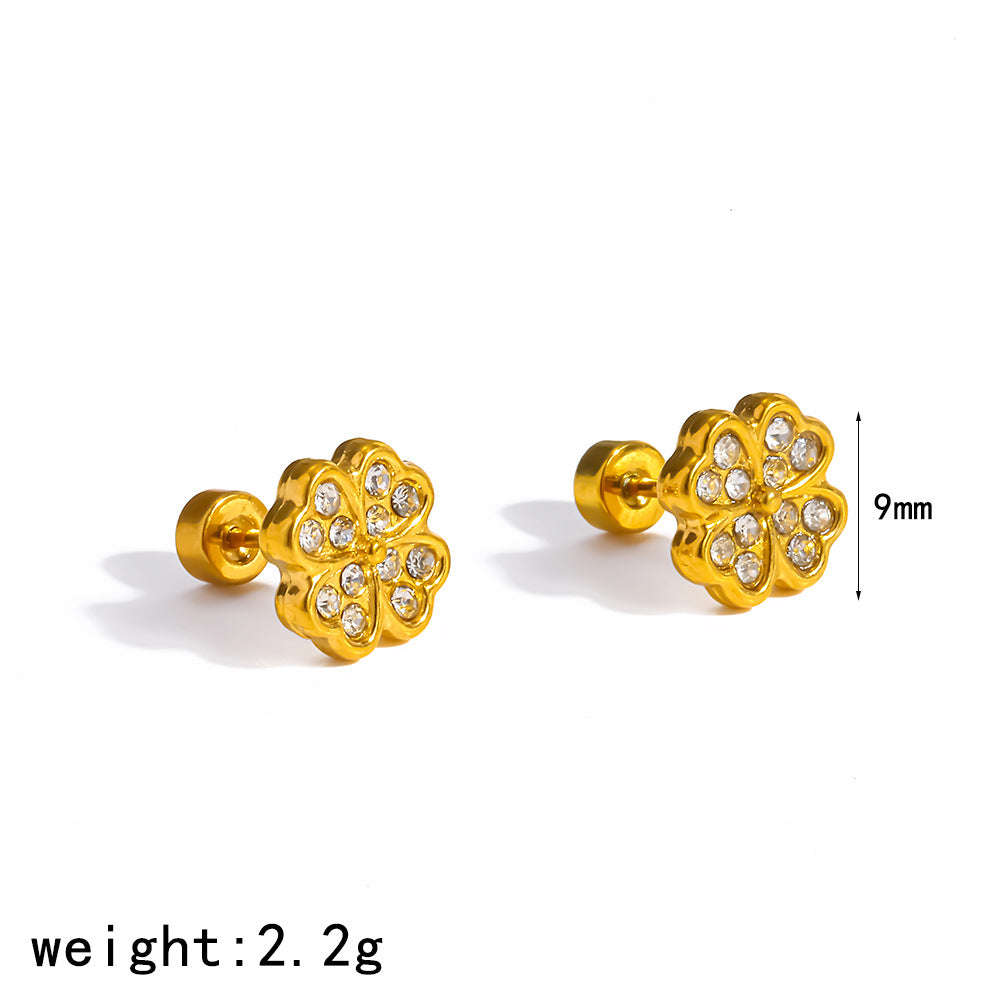 Gold Stainless Steel Female Niche Temperament Rings