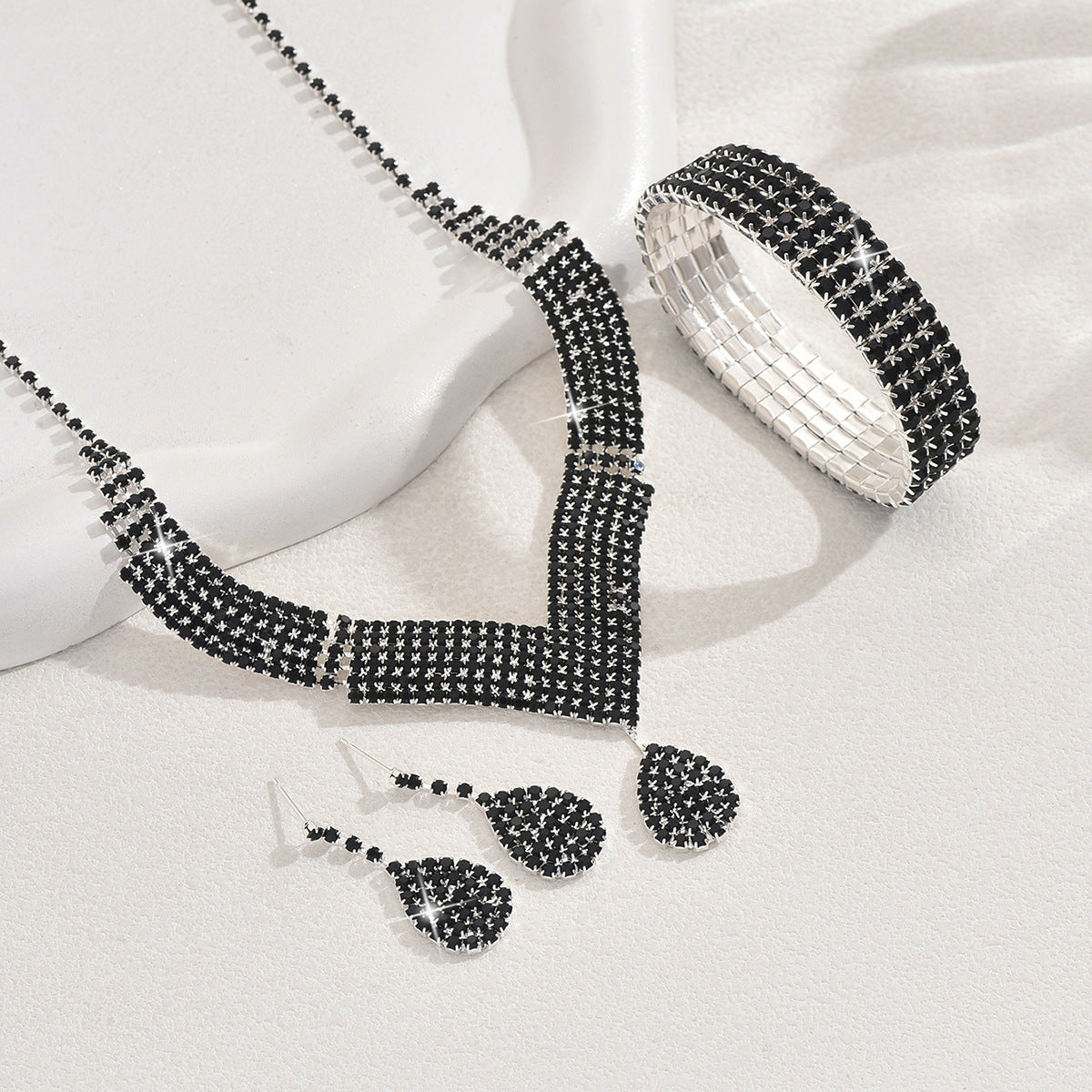 Fashion Bride Wedding Female Rhinestone Chain Earrings