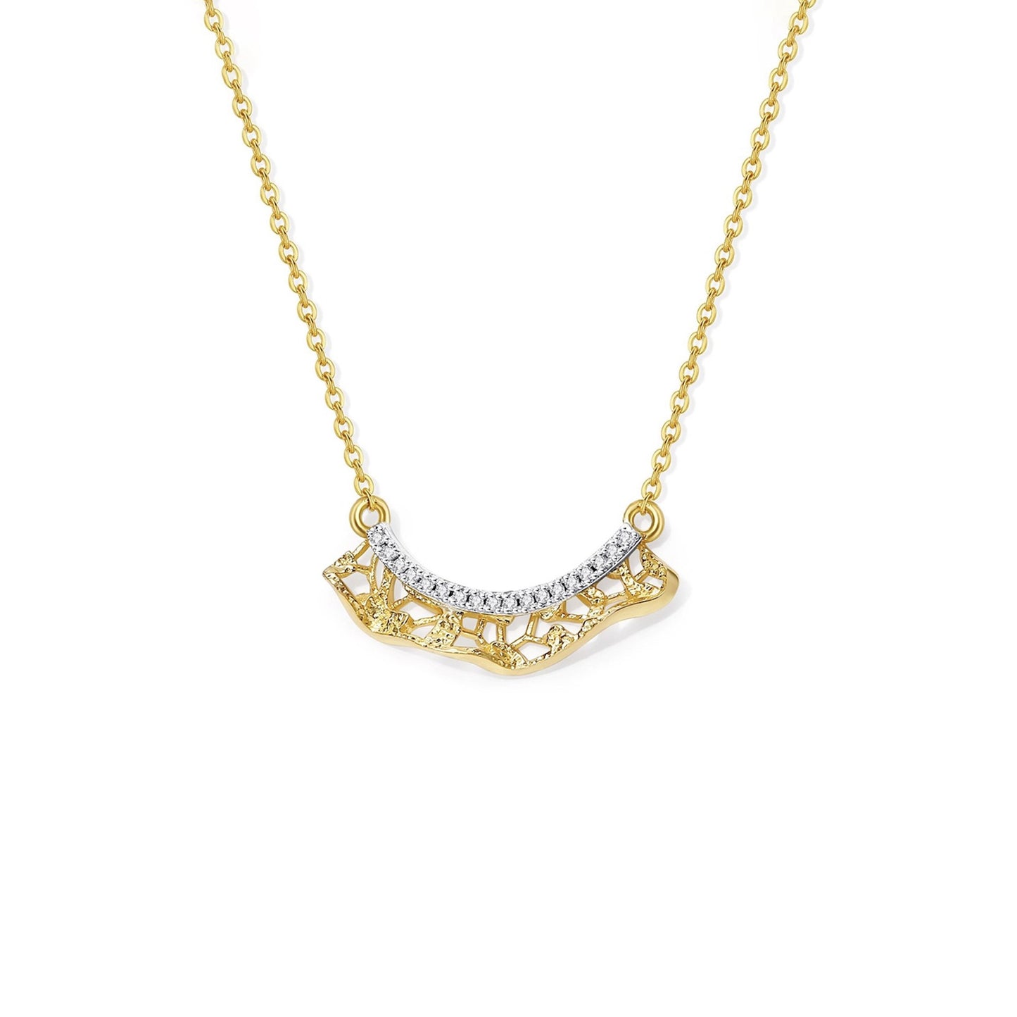 Lace Skirt Smile Design High-grade Mild Luxury Retro Hollow Clavicle Necklaces
