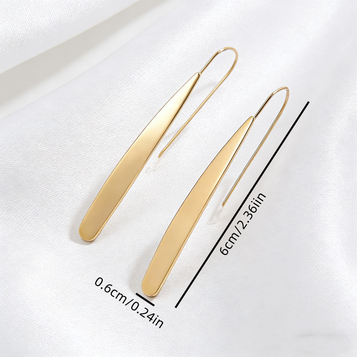 Geometric Stylish Glossy Light Luxury High Sense Design Ear Earrings