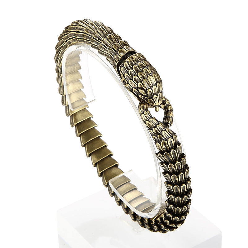 Men's Stainless Steel Snake Fashion Trend Creative Personality Bracelet