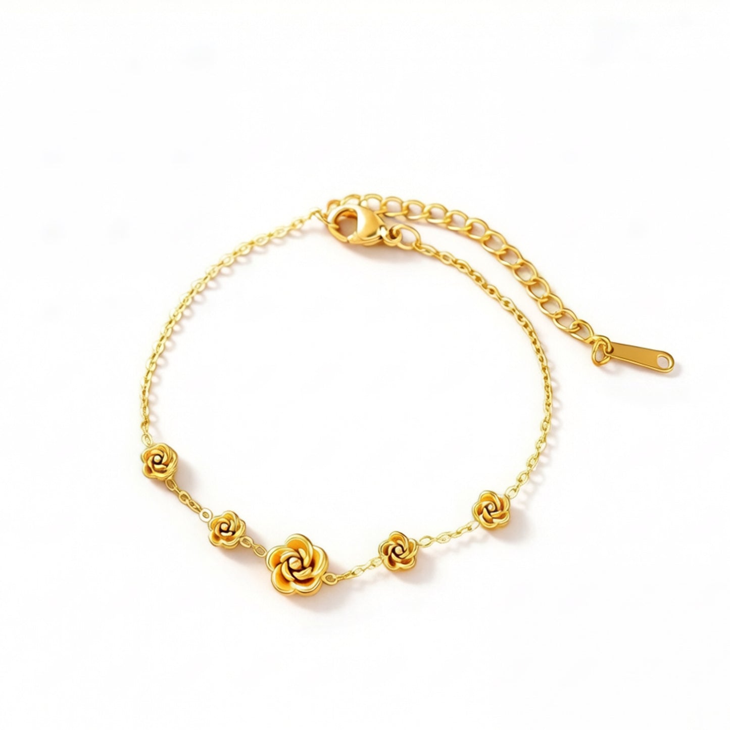 Women's Steel Retro Camellia Clavicle Chain Exquisite Jewelry Set