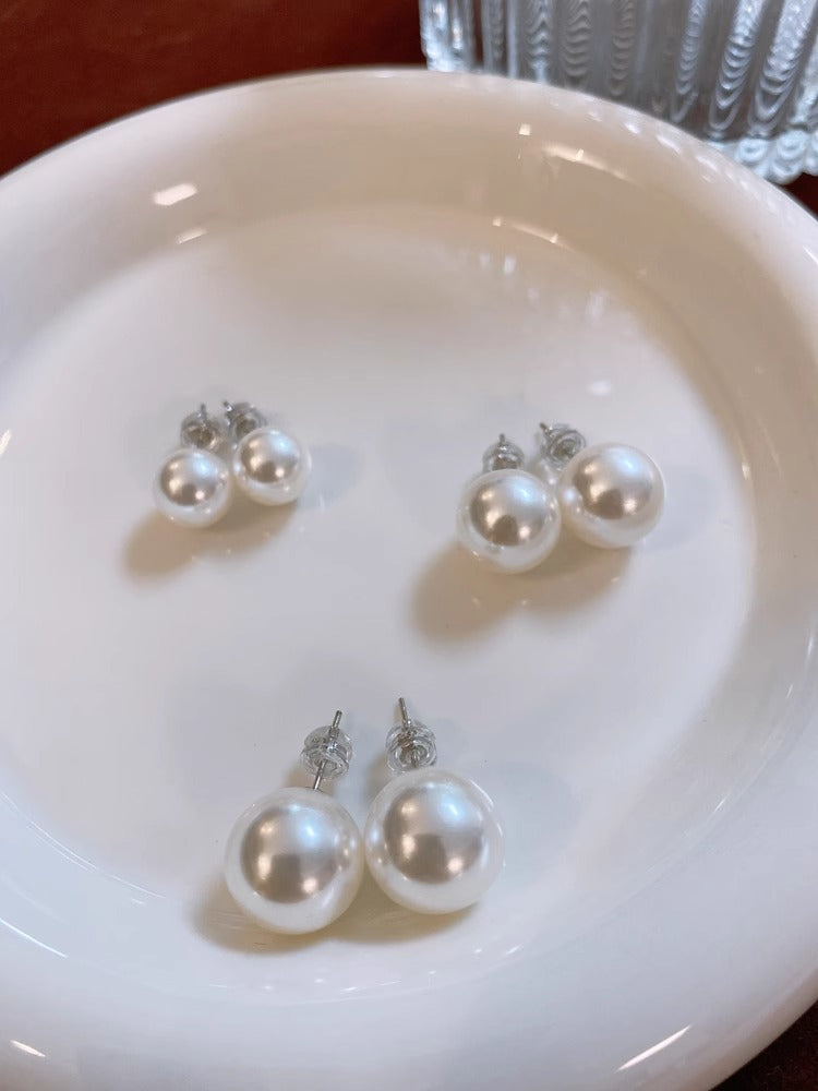 Sier Strong Cold Light Ice Snow Earrings