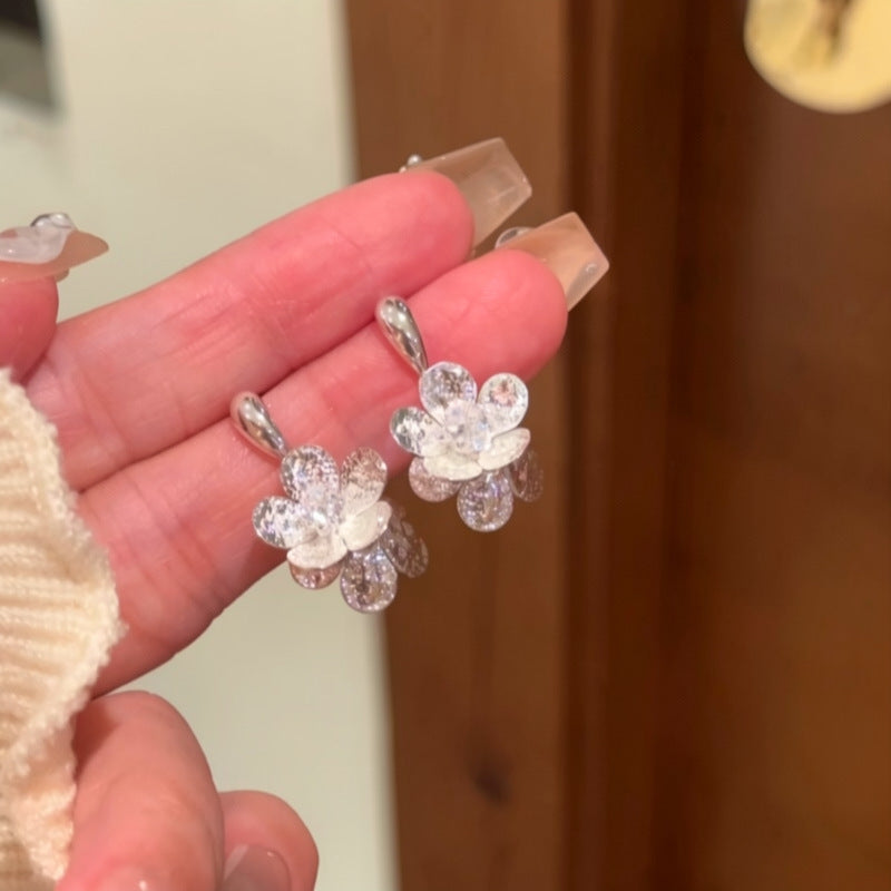 Korean Style Zircon Pearl Cold Simple Elegant Light Luxury Stud Earrings